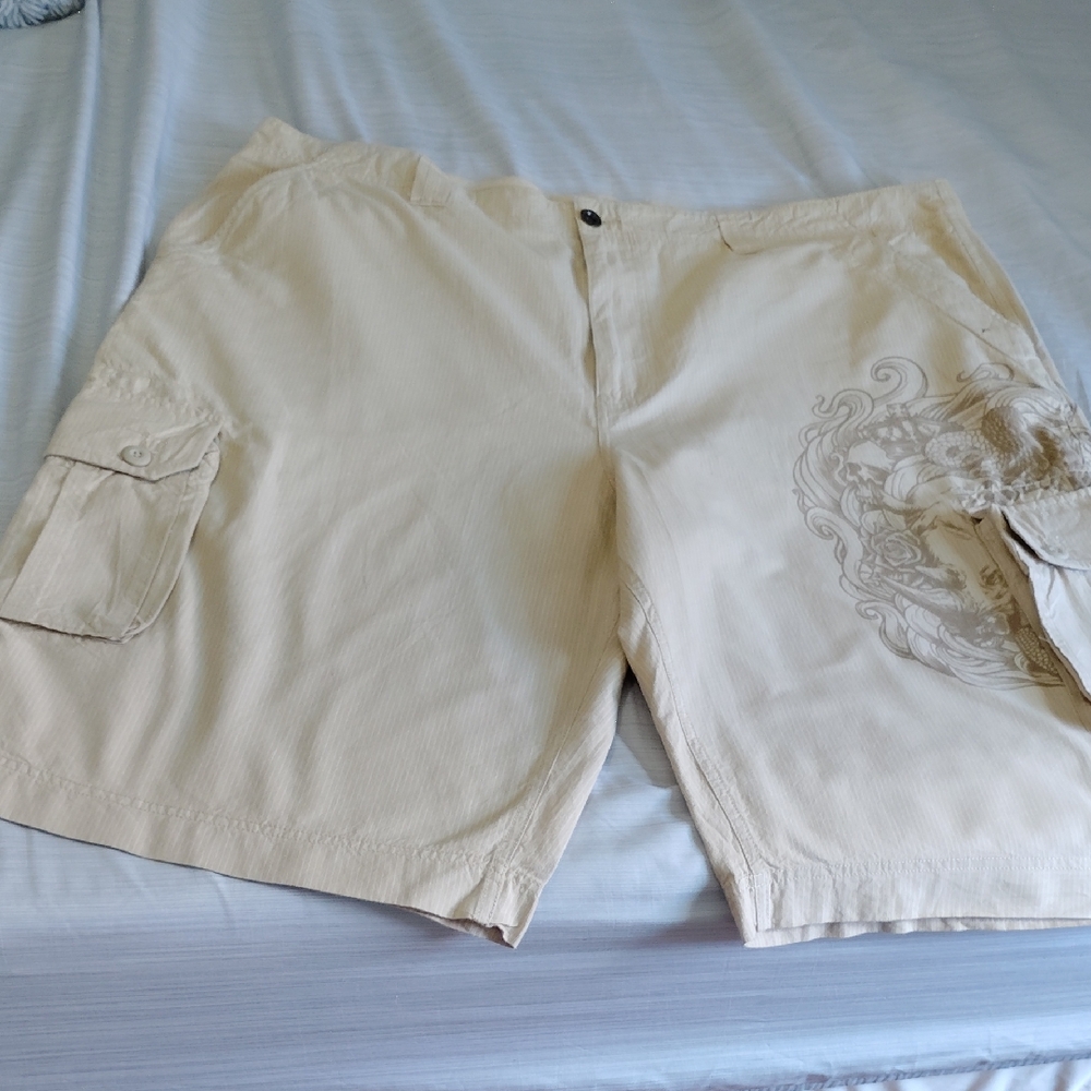 Ecko Men's Cream Cargo Shorts